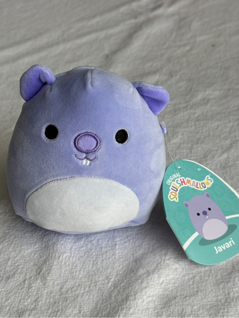 Squishmallows Lavender Javari Plush with White Belly, NWT